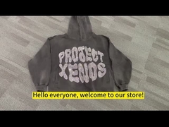 Rhinestone Cropped Hoodie Men