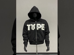 Embroidery de la angustia, patchwork, aplicativo, encaje en caja, cierre con cremallera con capucha.