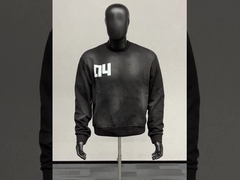 camiseta de cuello de la tripulación de estreno de lavado con ácido solar desvanecido