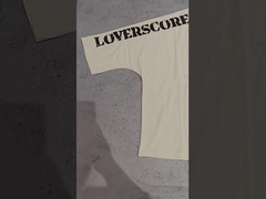 T-shirts de algodón de 240 gramos personalizados T-shirts de equipo cuello de gran tamaño corte crudo corto cortado T-shirt