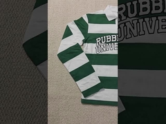 Camiseta de hombre personalizada con botones, cuello, algodón pesado, estampado, parche, bordado, manga larga, camisa de rugby, polo