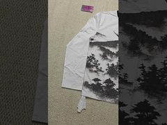 Camiseta de manga larga 100% algodón de alta gramaje, con hombros caídos y corte holgado, con estampado gráfico personalizado