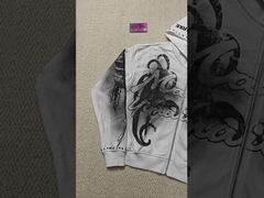 Bordado 3D personalizado, estampado DTG con lavado sucio, 500 Gsm, sudaderas con capucha vintage, corte cuadrado, pedrería, French Terr