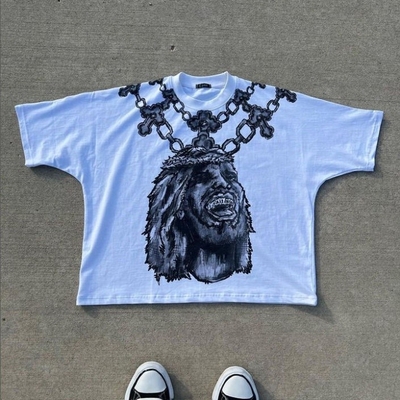 comprar Street Wear Diseño Gráfico 300Gsm Hombre camiseta cuadrada cortada de gran tamaño online manufacture