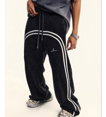 comprar Vestidos callejeros personalizados de algodón francés con calzoncillos apilados de lujo Corredores con lavado con ácido online manufacture