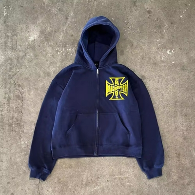 comprar 500 gramos Peso de la tela Cortado a medida Hemo crudo Recortado Vintage Acid Wash Sun Fading Hoodie online manufacture