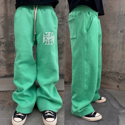 comprar Street Style Logotipo personalizado Acid Wash Calzoncillos con Pierna ancha recta online manufacture