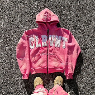 comprar Logotipo personalizado ropa callejera de gran tamaño 500gm sudadera lavada con ácido con bordado de chenilla online manufacture