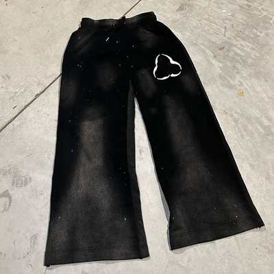 comprar Temporada de primavera Pantalones de hueso para hombres Pantalones personalizados de gran tamaño Lavados con ácido Cortado y cosido online manufacture