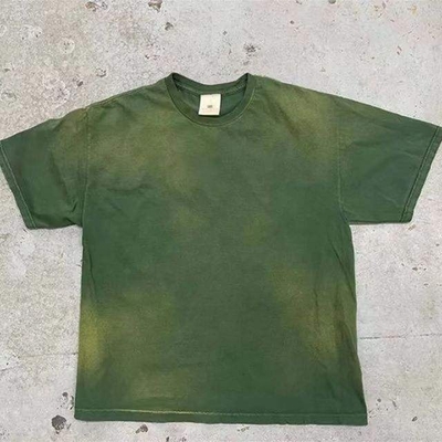 comprar Logotipo personalizado de peso pesado estilo hip hop 300 gramos ácido lavado camiseta de gran tamaño online manufacture