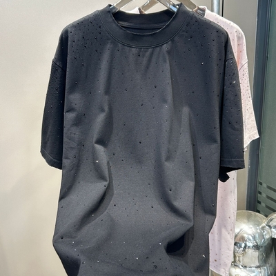 comprar Etiqueta pesada de piedra de rincón camiseta personalizada para ropa de calle más grande aspecto vintage online manufacture