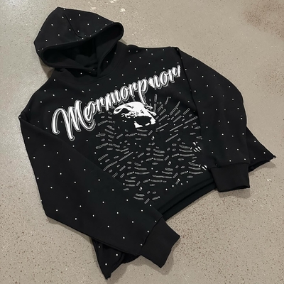 comprar Hombres personalizados 300 gsm suéter ligero con capucha con sombrero crudo con borde cortado online manufacture