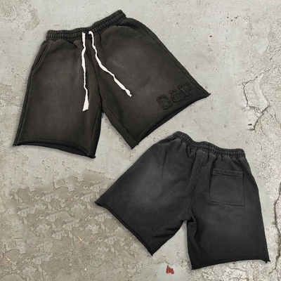 comprar Embroidery de la angustia Parche de ácido lavado Vintage de algodón Corredor de sudor calzoncillos de tamaño masculino online manufacture
