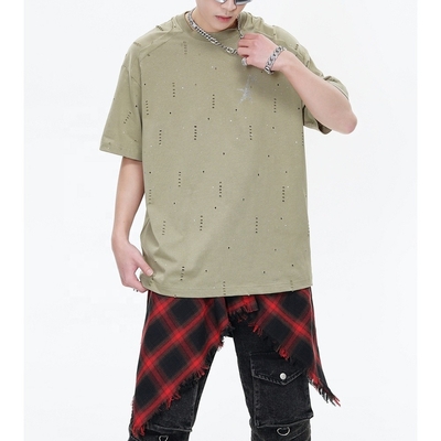 comprar 240Gsm de algodón camiseta glitter de gran tamaño para hombres online manufacture