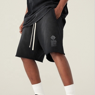 comprar Tipo de tela Francés Terry Impreso bicicleta lavado con ácido sudor pantalones cortos gimnasio casual masculino Fitness online manufacture