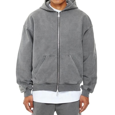 comprar Logotipo personalizado transpirable Hoodie 100% de algodón francés Terry con cremallera grande online manufacture