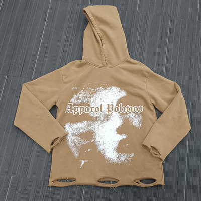 comprar S-6XL DTG con capucha de impresión con capucha de algodón de gran tamaño con Distressed Ripped online manufacture