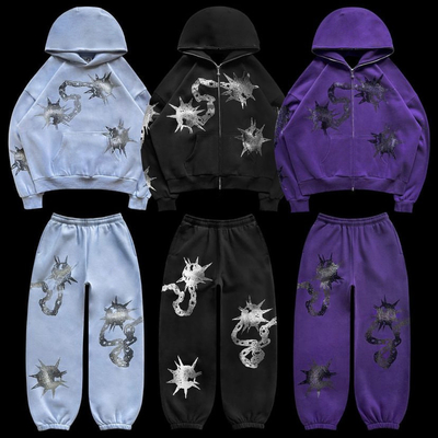comprar Vestidos de calle Y2k Unisex Cara completa Capota con bling up con cuerdas 100% de algodón online manufacture