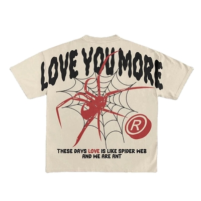 comprar 1000 Hip Hop de gran tamaño Drop hombro gráfico Tees Dtg Impresión de pantalla Impresión de camiseta personalizada online manufacture