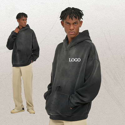 comprar Custom Mens 360 Gsm Francés Terry Hoodie en blanco de gran tamaño con soporte Diseño gráfico online manufacture
