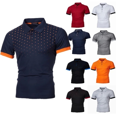 comprar Apoyo 7 días Muestra de pedido Tiempo de entrega Camisa de polo de color sólido para hombres con impresión de Polka Dot online manufacture