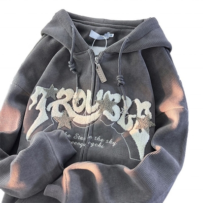 comprar Camiseta unisex con bordado de ropa callejera y letras de chenille en S-6XL o tamaño personalizado online manufacture