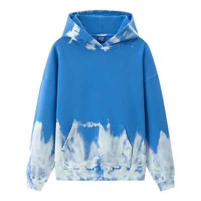 comprar Camisetas con capucha sueltas para mujeres Tie Dye Printed Camiseta con capucha Graffiti Color Gradiente Otoño Invierno online manufacture