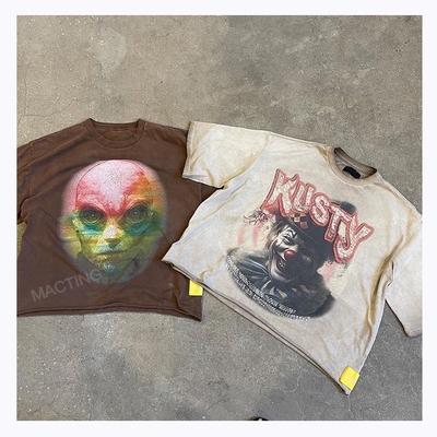 comprar Apoyo 7 días Muestra de pedido Tiempo de entrega Impresión Dtg personalizada T-shirt recortada para hombres online manufacture