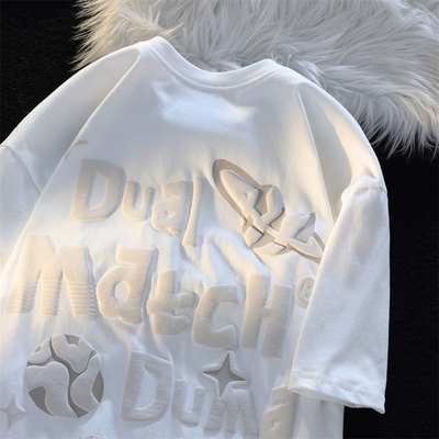 comprar Camiseta de impresión de letras de gran tamaño para hombres con detección de agujas e impresión personalizada online manufacture