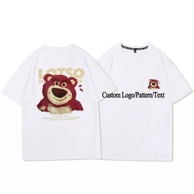 comprar Camiseta de mujer en blanco 95% de algodón Manga corta suelta impresa Tee de gran tamaño online manufacture