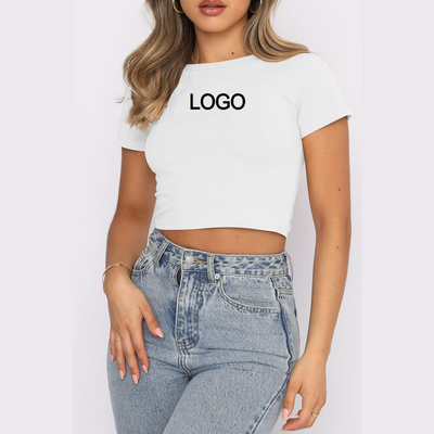 comprar Camiseta de verano para bebés de 2023 Y2k Crop Tops Camiseta sexy Camiseta delgada y en blanco para mujer Tamaños M online manufacture