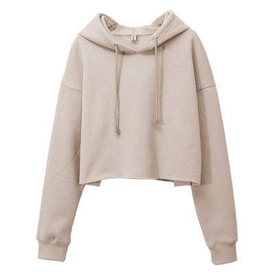 comprar Camiseta con capucha cortada para mujeres Manga larga Velocidad de cultivo Camiseta con capucha online manufacture