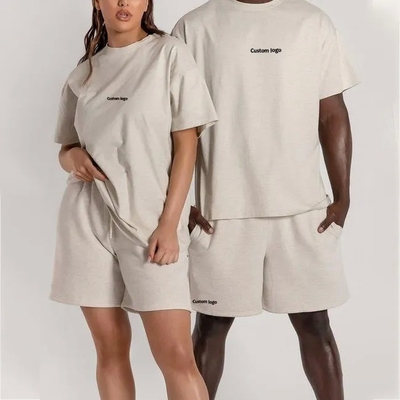 comprar T-shirt de tejido con logotipo impreso a medida de tamaño grande para parejas en estilo casual y unisex online manufacture