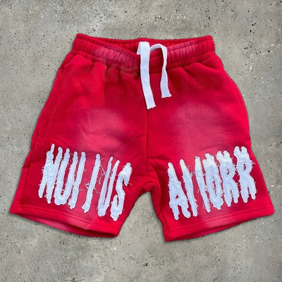 comprar Pantaloncillos de lavado con ácido rojo, estilo vintage, con logotipo bordado. online manufacture