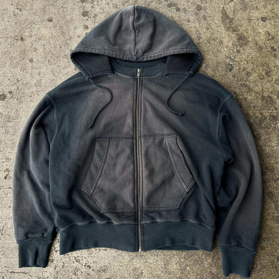 comprar Estilo Vintage Imprimido Hoodies Unisex Veloz en blanco Peso pesado Francés Terry Zip Up Hoodie online manufacture
