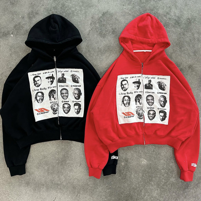 comprar Primavera / Otoño / Invierno Camiseta con cremallera personalizada con capucha Parche de bordado de peso pesado para hombres online manufacture