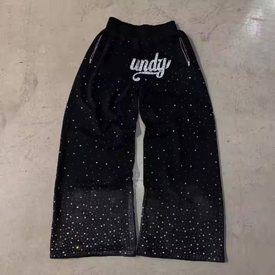 comprar Pantalones de carreras de moda masculina Pantalones de sudor de algodón de peso pesado Pantalones de sudor de estreno Pantalones de sudor de piernas anchas online manufacture