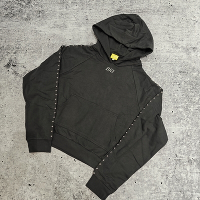 comprar Vestidos de calle personalizados de alta calidad de algodón de alta calidad 420 Gsm peso pesado Boxy Fit Zip Up Bling Cristal Rhinestone Hoodie para hombres online manufacture