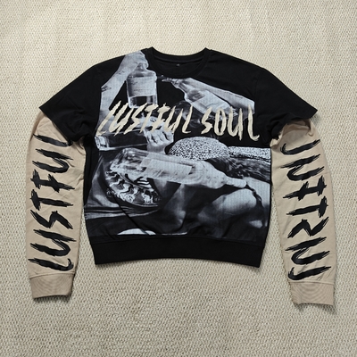 comprar Camisetas de manga larga de doble capa para hombre con diseño estampado serigrafiado DTG de algodón pesado personalizado de alta calidad online manufacture