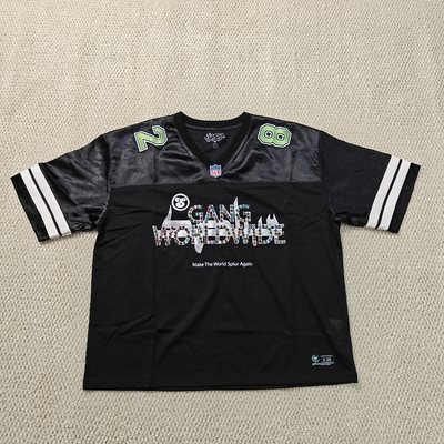 comprar Logotipo de impresión de pantalla de piedra de rincón personalizado jersey de fútbol americano retro masculino jersey de rugby cortado de malla de alta calidad online manufacture