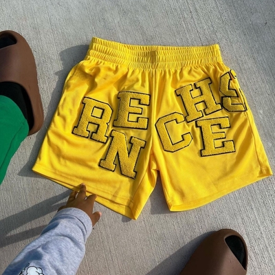Etiquetas personalizadas Respirable Fit Casual Impresión Corredor Gimnasio Deportivo Correr Baloncesto Pantalla de malla para hombres