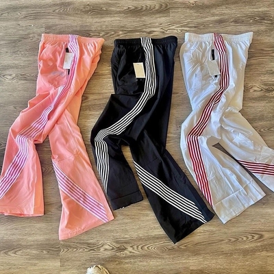 pantalones de deporte grises de luz elástico de cintura de cierre de los hombres Y2K Streetwear pantalones de deporte de piernas anchas