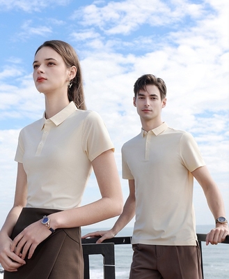 Ropa de trabajo de manga corta camiseta para hombres y mujeres logotipo personalizado camiseta de polo bordada