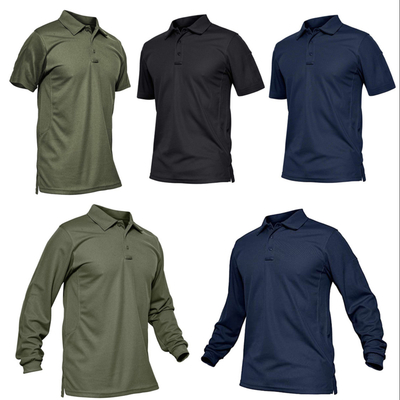 Camisetas de golf masculino de rendimiento seco rápido Uniforme con camisa de polo bordada a medida