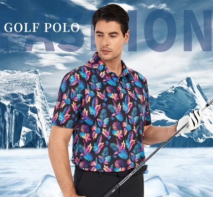 Camiseta de verano de lapel para hombres de negocios Casual Impresión personalizada y etiquetas personalizadas