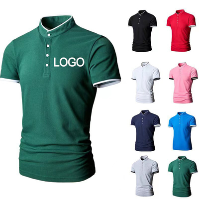 Camisas de polo de poliéster de algodón personalizadas para la vida cotidiana Casual Diseño de tela de punto