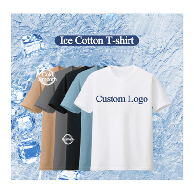 Cool Feeling Camiseta de doble cara de hielo de seda de algodón para mujeres hombres camisetas en blanco 6xl 5xl