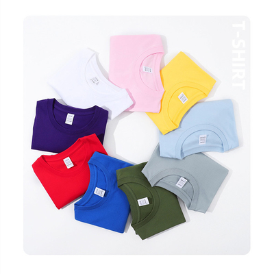 Camiseta en blanco de pulpa impresa Camisetas en blanco de gran tamaño Camisetas en blanco simples Diseño gráfico Algodón para hombres