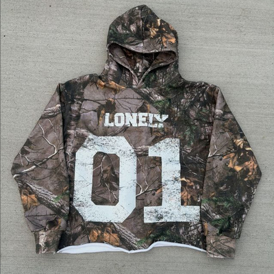 Unisex todo sobre la impresión con capucha de camuflaje en algodón Terry personalizado y diseño recortado