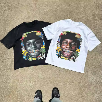 T-shirts de algodón grueso y pesado de impresión de pantalla para hombres T-shirt gráfico de impresión Dtg
